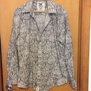 Lee Dungarees Black/White Button Down Shirt